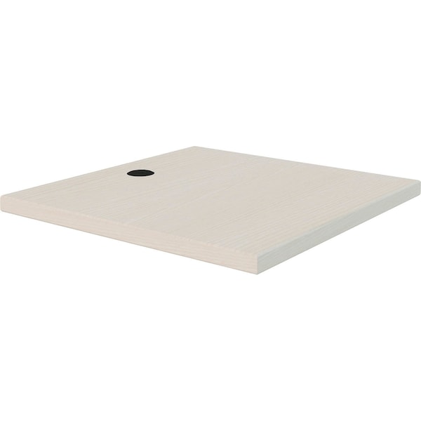 Interion Modular Partition Desktop, 24W x 24D, White Ash
